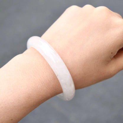 55.9 mm White Clear Quartz Bangle Bracelet - Natural Crystal Bracelet