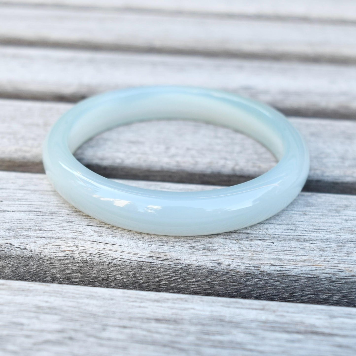 58.8 mm Blue Agate Bangle Bracelet