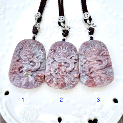 Purple Dragon Necklace - Ocean Jasper