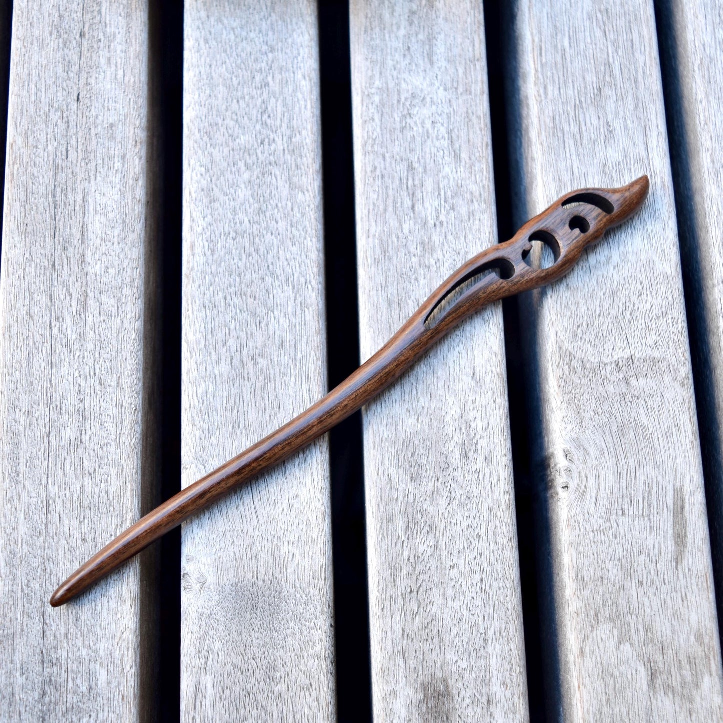 Cloud Carved Wood Hair Stick - Chinese Hairpin