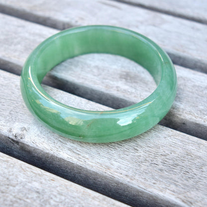 58.9 mm Green Aventurine Bangle - Quartz Jade Bangle Bracelet