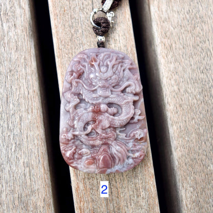 Purple Dragon Necklace - Ocean Jasper