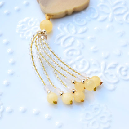 Yellow Ruyi Jade Pendant Necklace