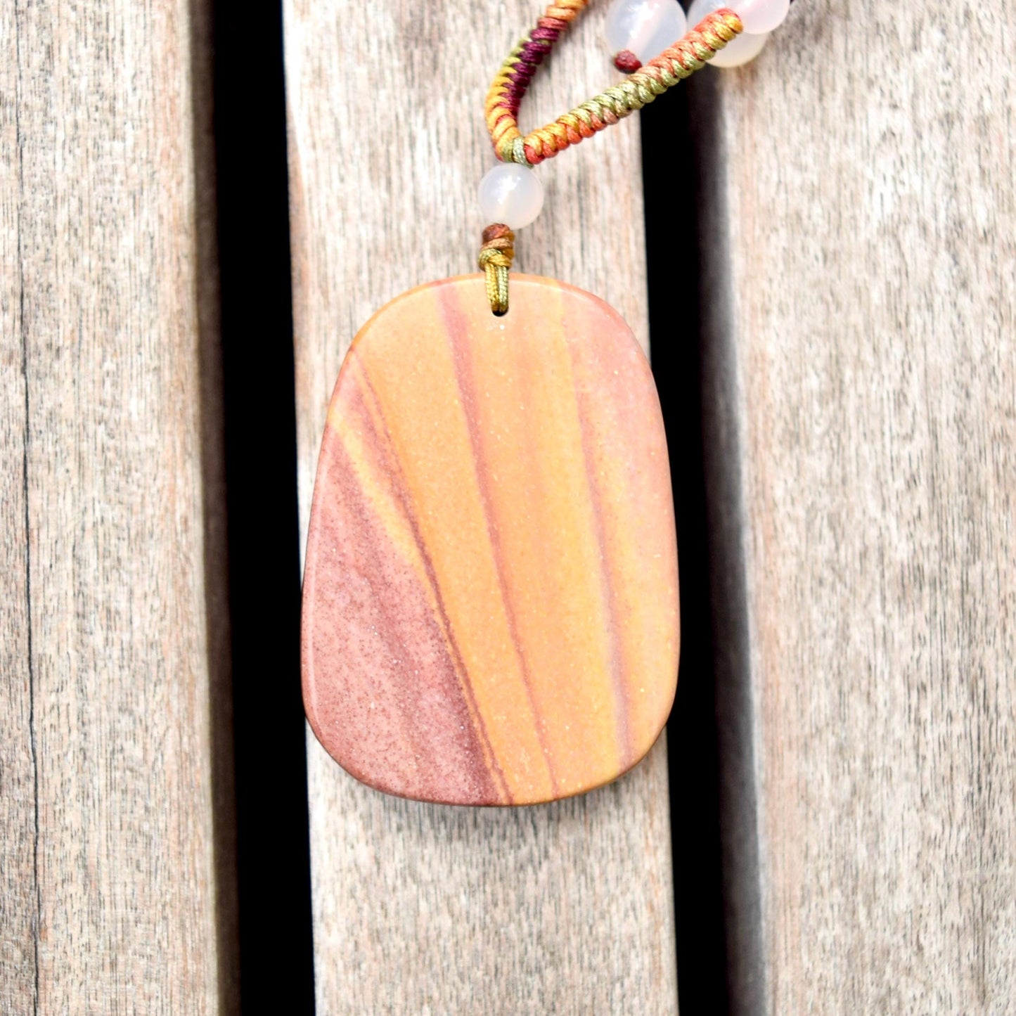 Colorful Dragon Rope Necklace - Quartz Jade