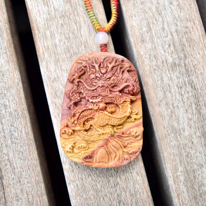 Colorful Dragon Rope Necklace - Quartz Jade