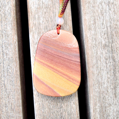 Colorful Dragon Rope Necklace - Quartz Jade