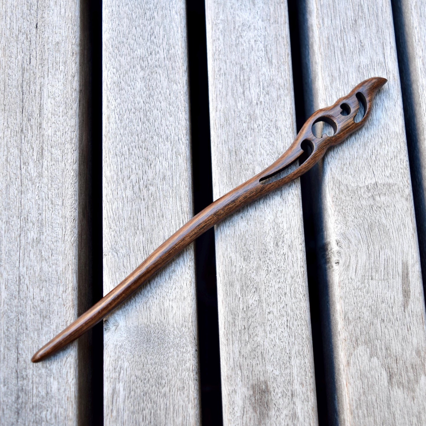 Cloud Carved Wood Hair Stick - Chinese Hairpin