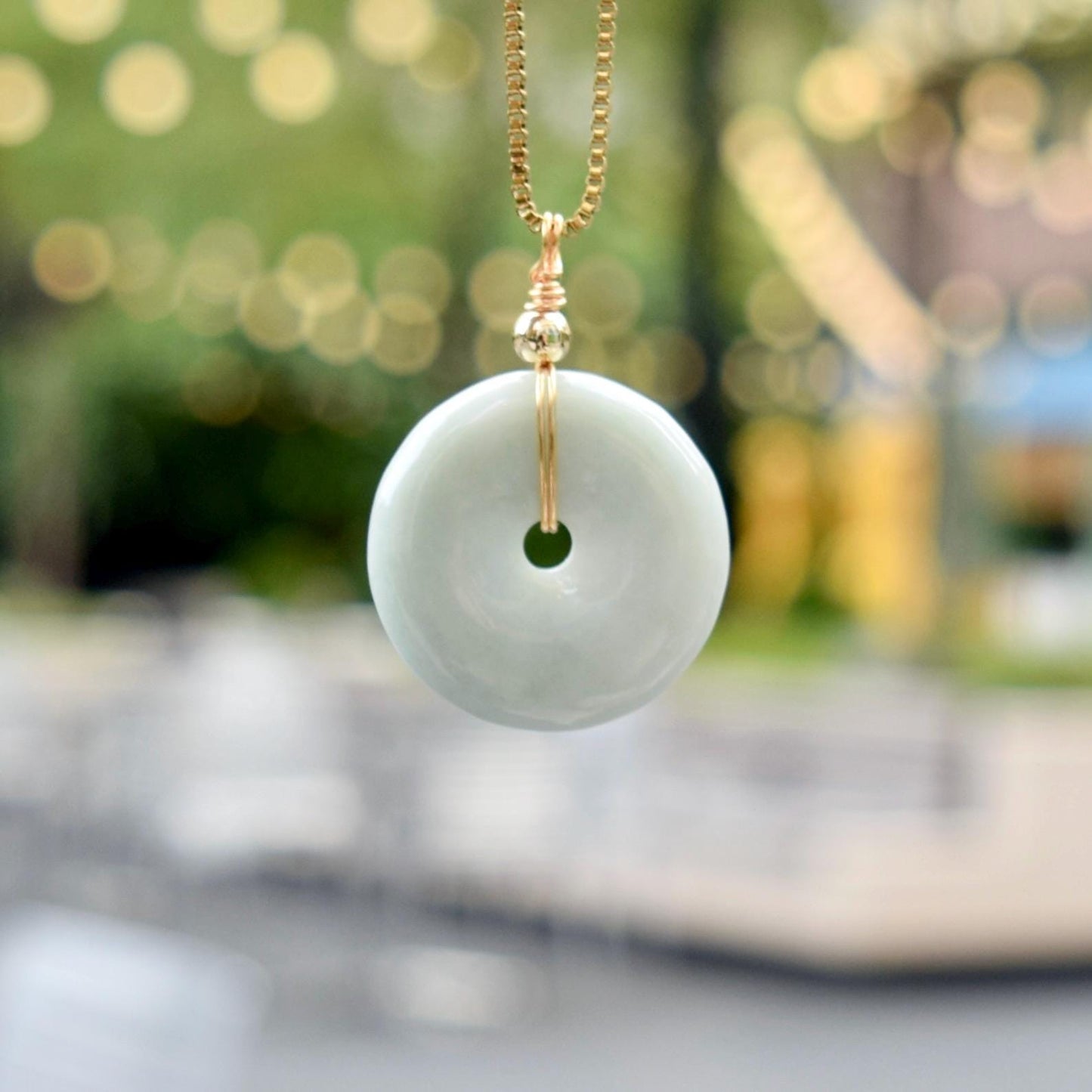 Jadeite Peace Buckle Necklace - Jade jewelry