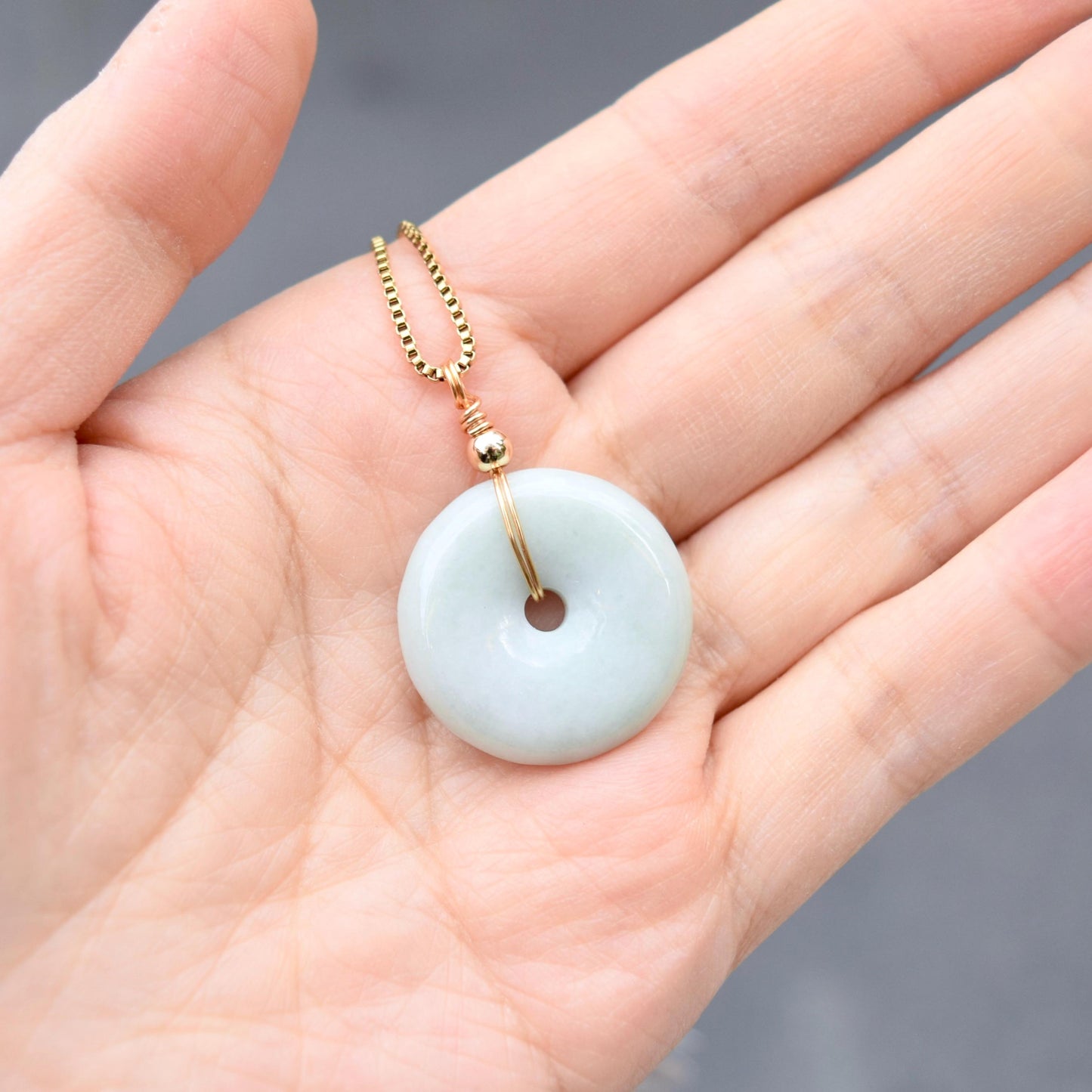 Jadeite Peace Buckle Necklace - Jade jewelry