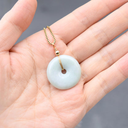 Jadeite Peace Buckle Necklace - Jade jewelry