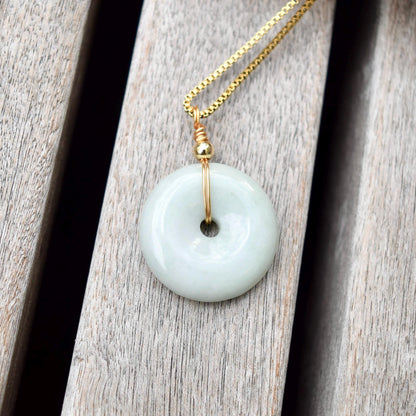 Jadeite Peace Buckle Necklace - Jade jewelry
