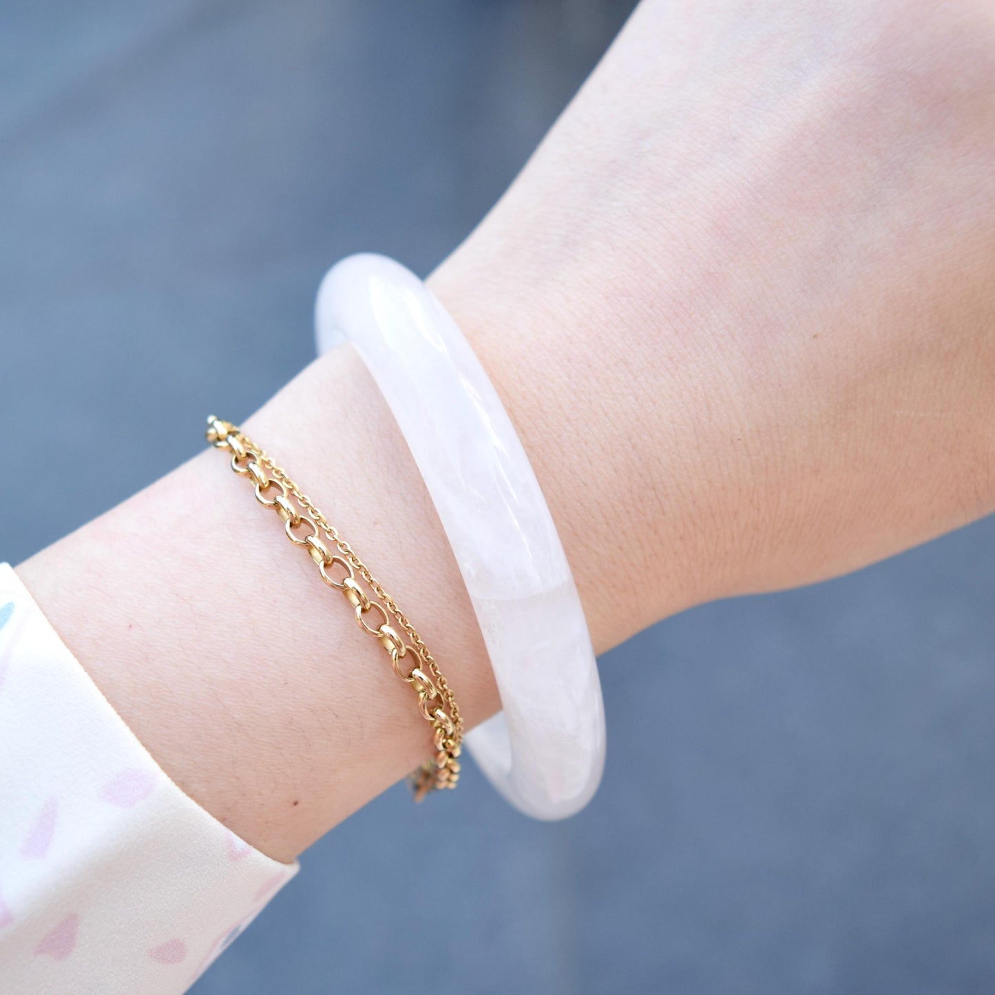 61.5 mm Clear Quartz Bangle Bracelet