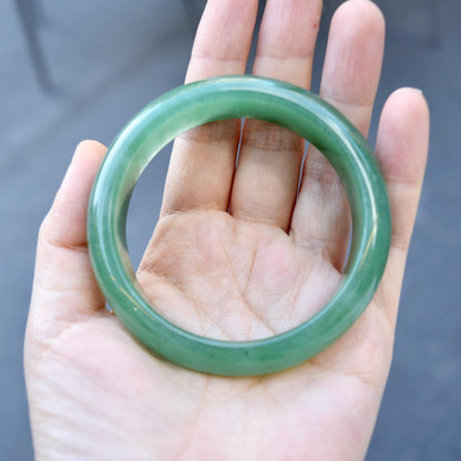 58.9 mm Green Aventurine Bangle - Quartz Jade Bangle Bracelet