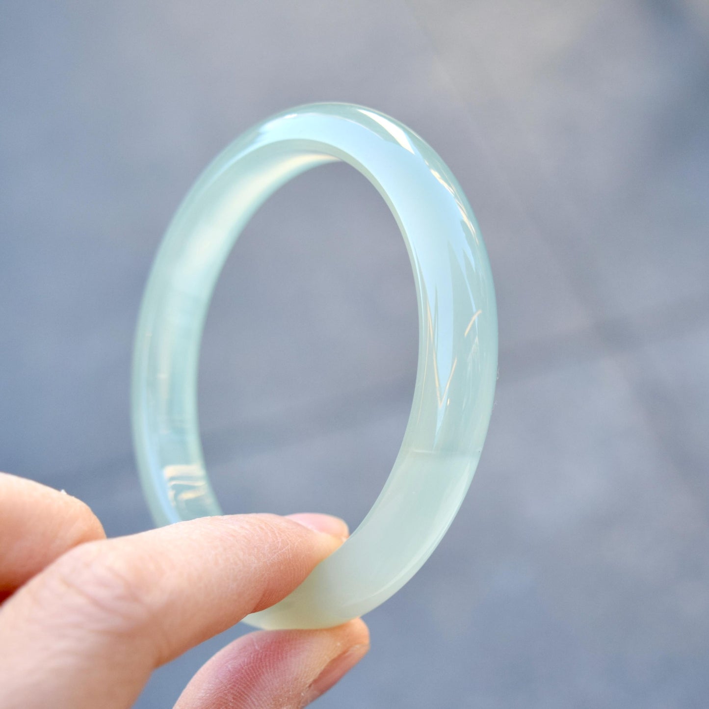 60.5 mm Agate Bangle - Green