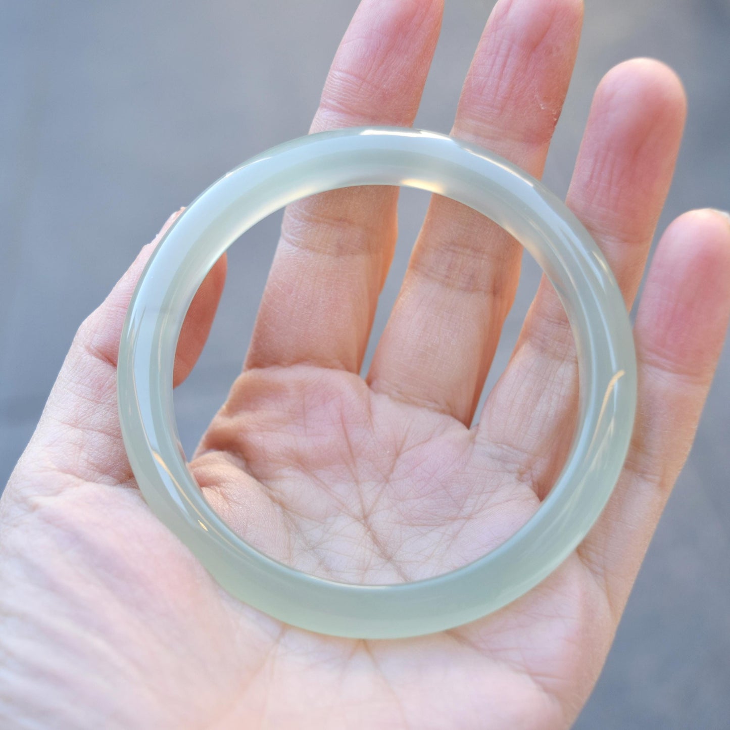 60.5 mm Agate Bangle - Green