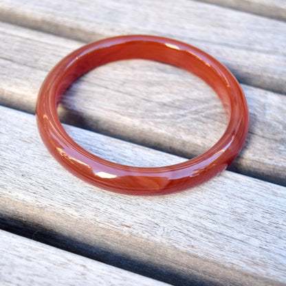 60.3 mm Red Agate Bangle: Chinese Jade Style