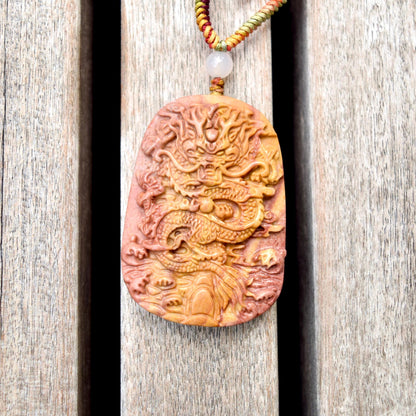 Colorful Dragon Rope Necklace - Quartz Jade