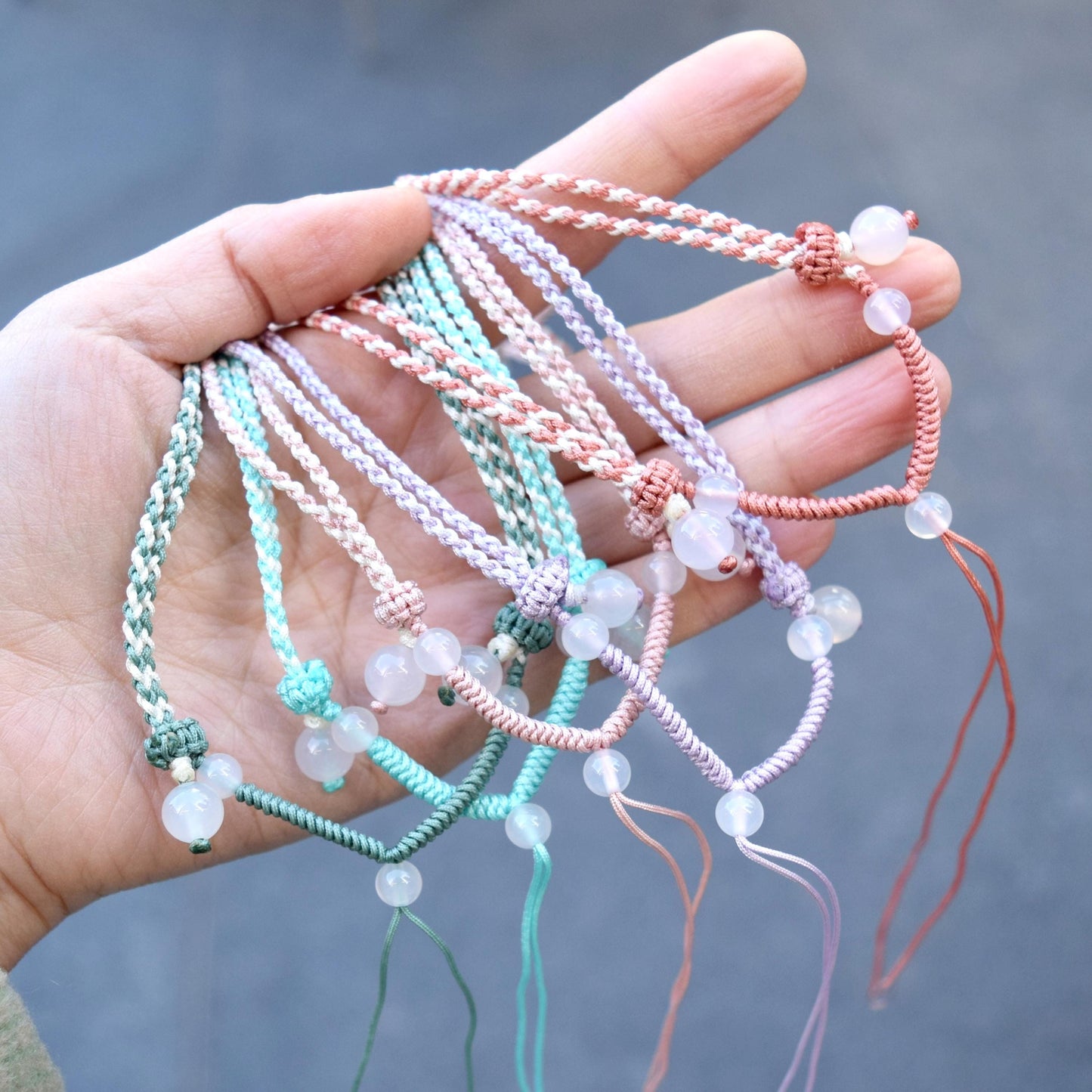 Two Tone Braided Rope Necklace - Colorful Lucky Cords