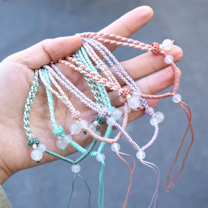 Two Tone Braided Rope Necklace - Colorful Lucky Cords