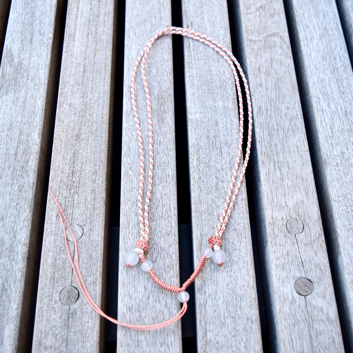 Two Tone Braided Rope Necklace - Colorful Lucky Cords