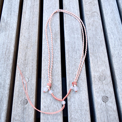 Two Tone Braided Rope Necklace - Colorful Lucky Cords