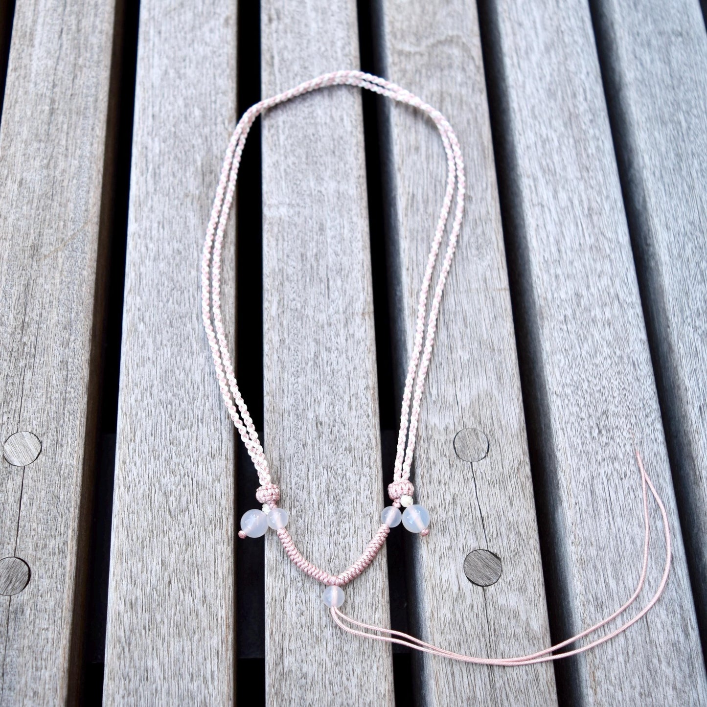 Two Tone Braided Rope Necklace - Colorful Lucky Cords