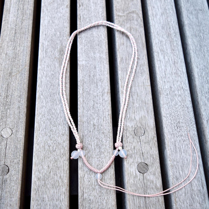 Two Tone Braided Rope Necklace - Colorful Lucky Cords