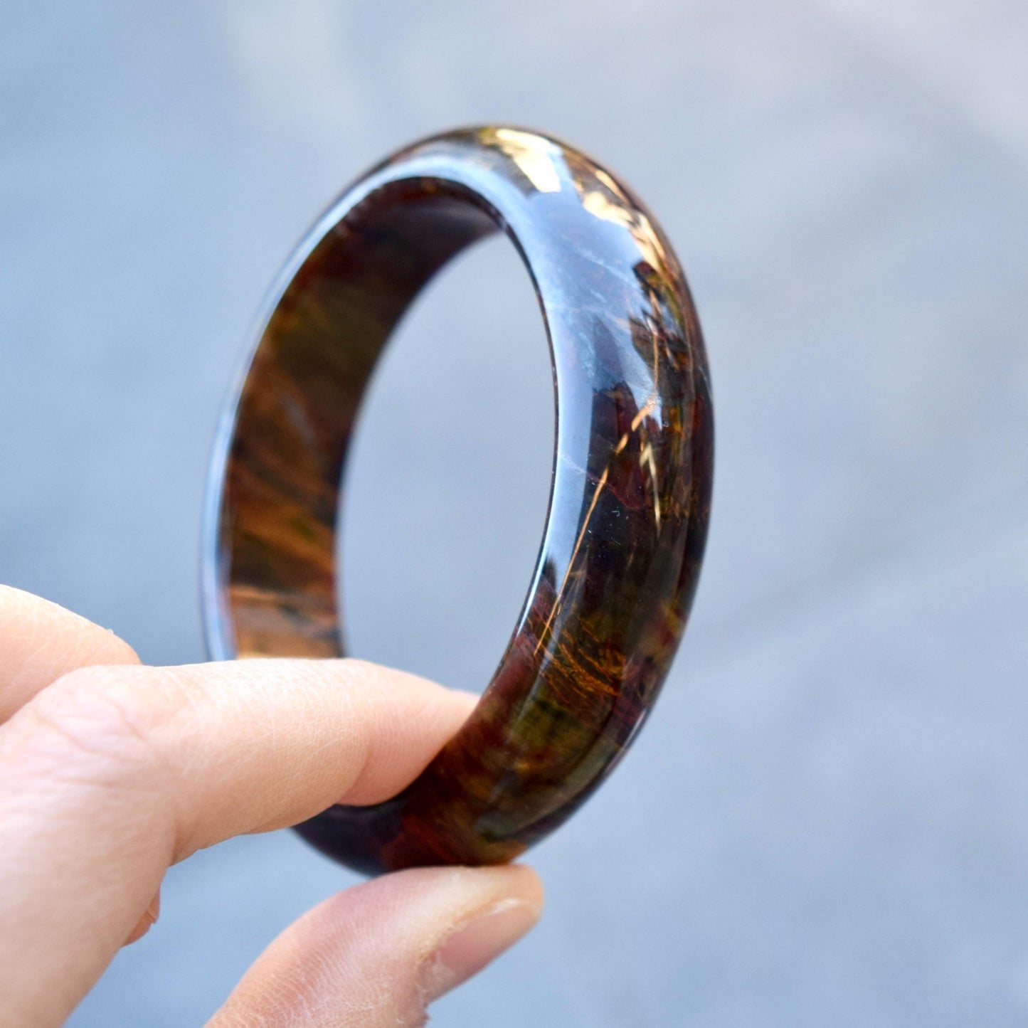 59.3 mm Pietersite Bangle - Yellow Stone