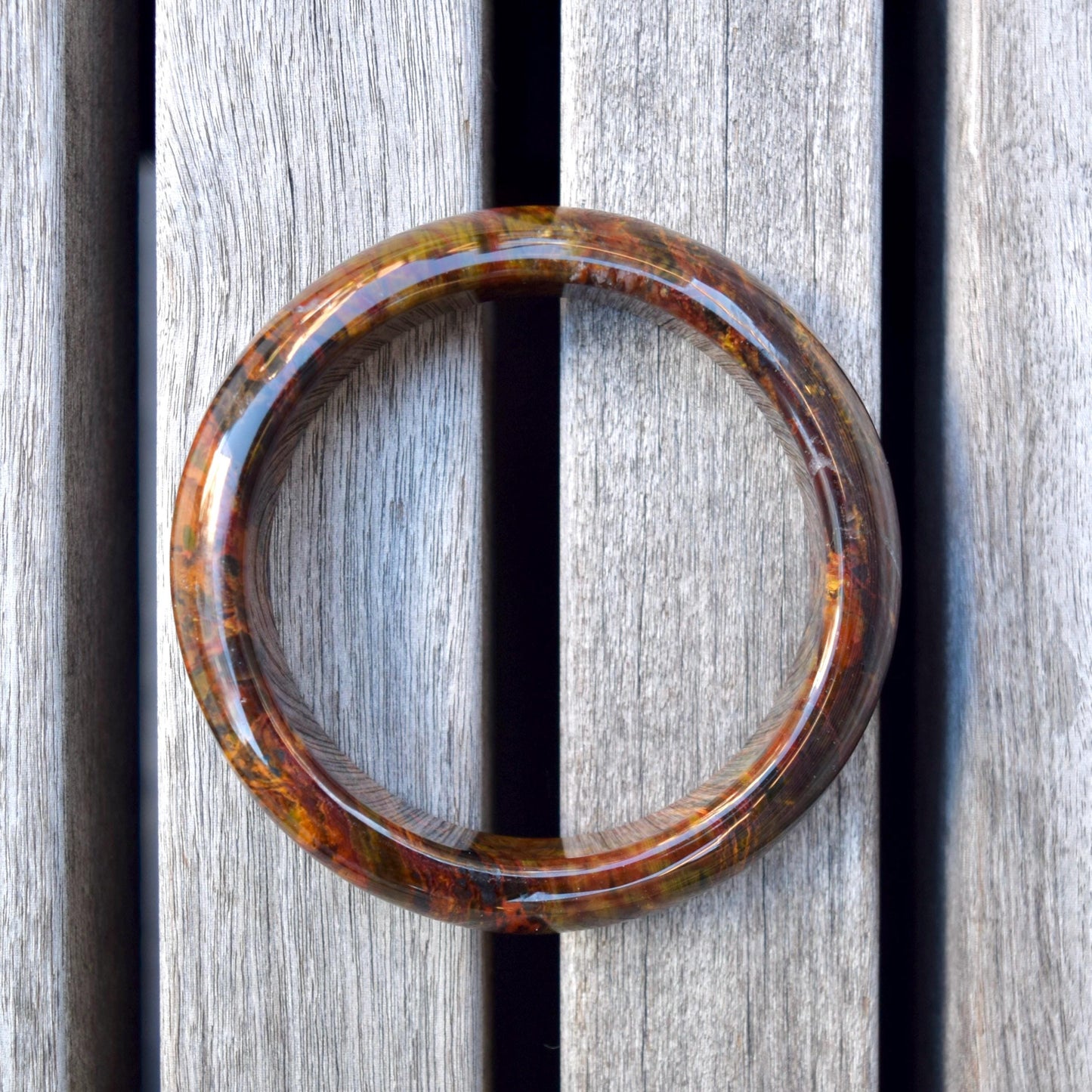 59.3 mm Pietersite Bangle - Yellow Stone