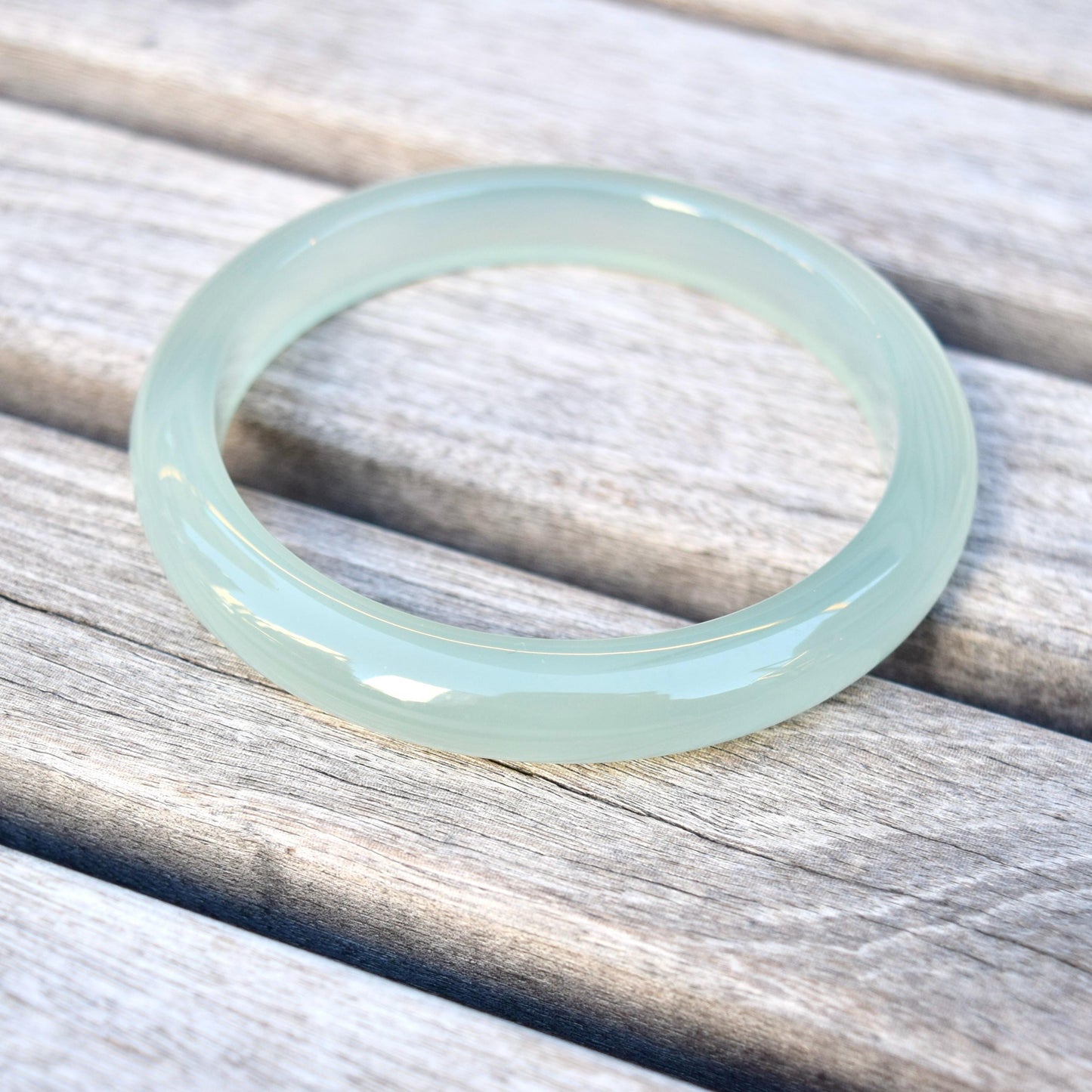 60.5 mm Agate Bangle - Green