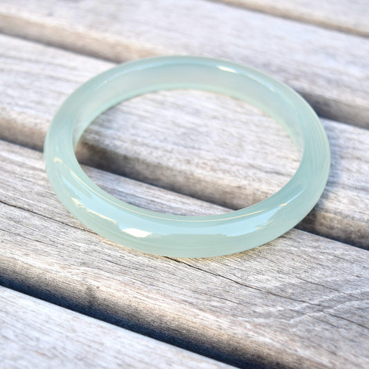 60.5 mm Agate Bangle - Green