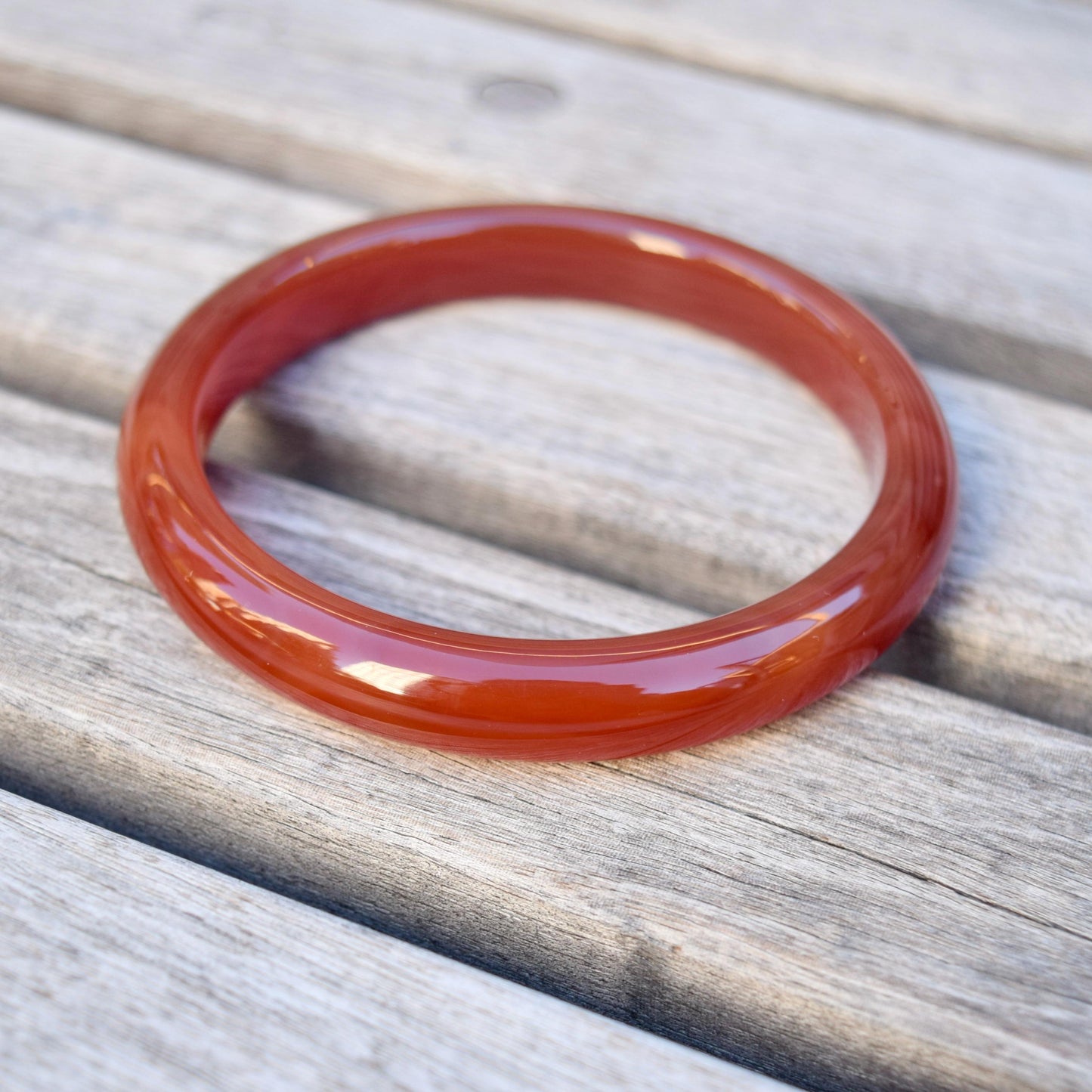 60.3 mm Red Agate Bangle: Chinese Jade Style