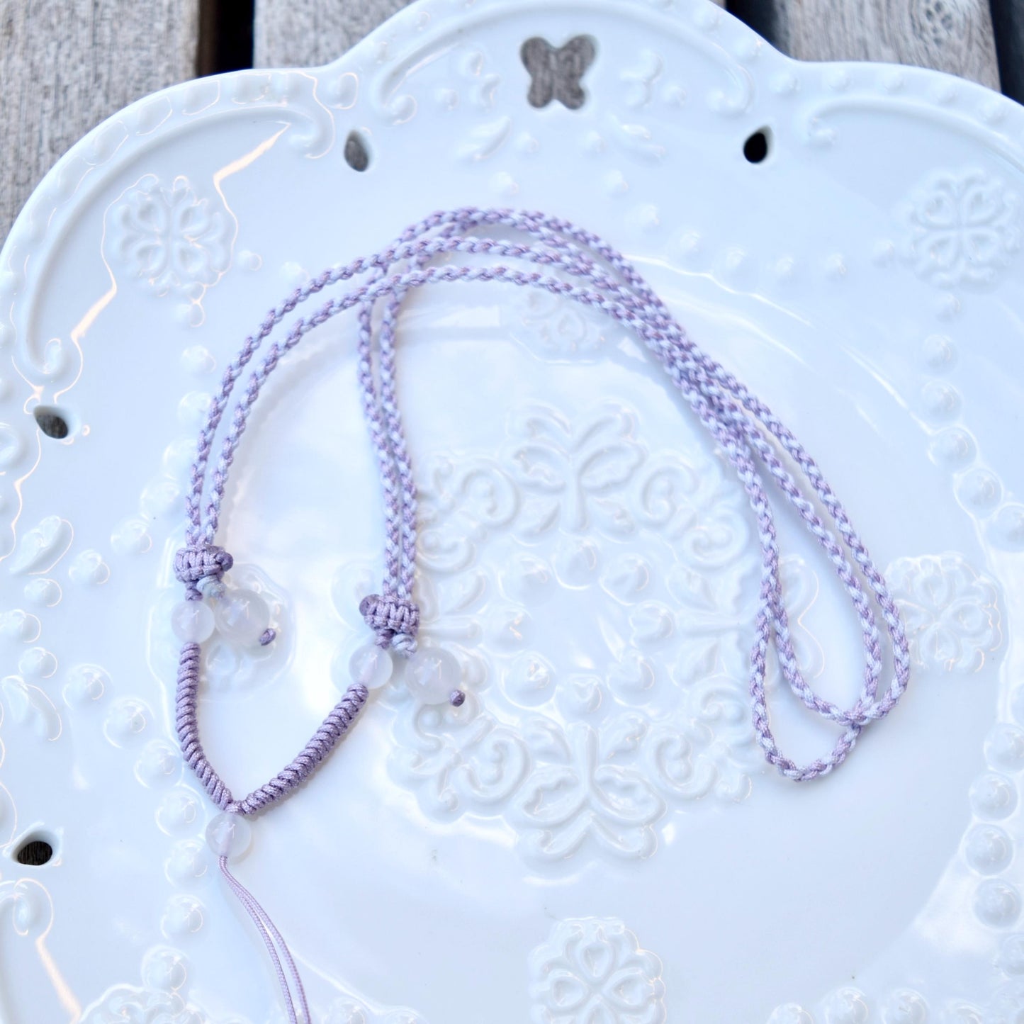 Two Tone Braided Rope Necklace - Colorful Lucky Cords