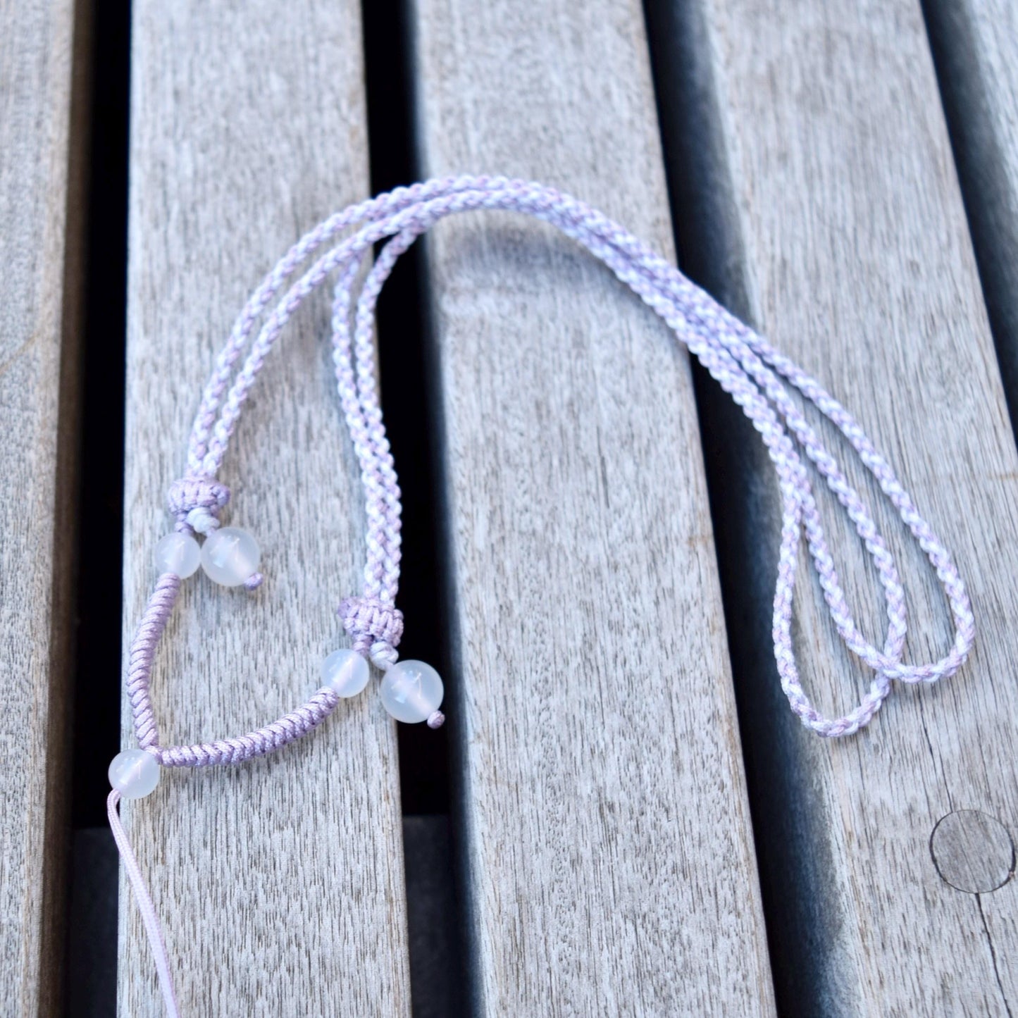 Two Tone Braided Rope Necklace - Colorful Lucky Cords