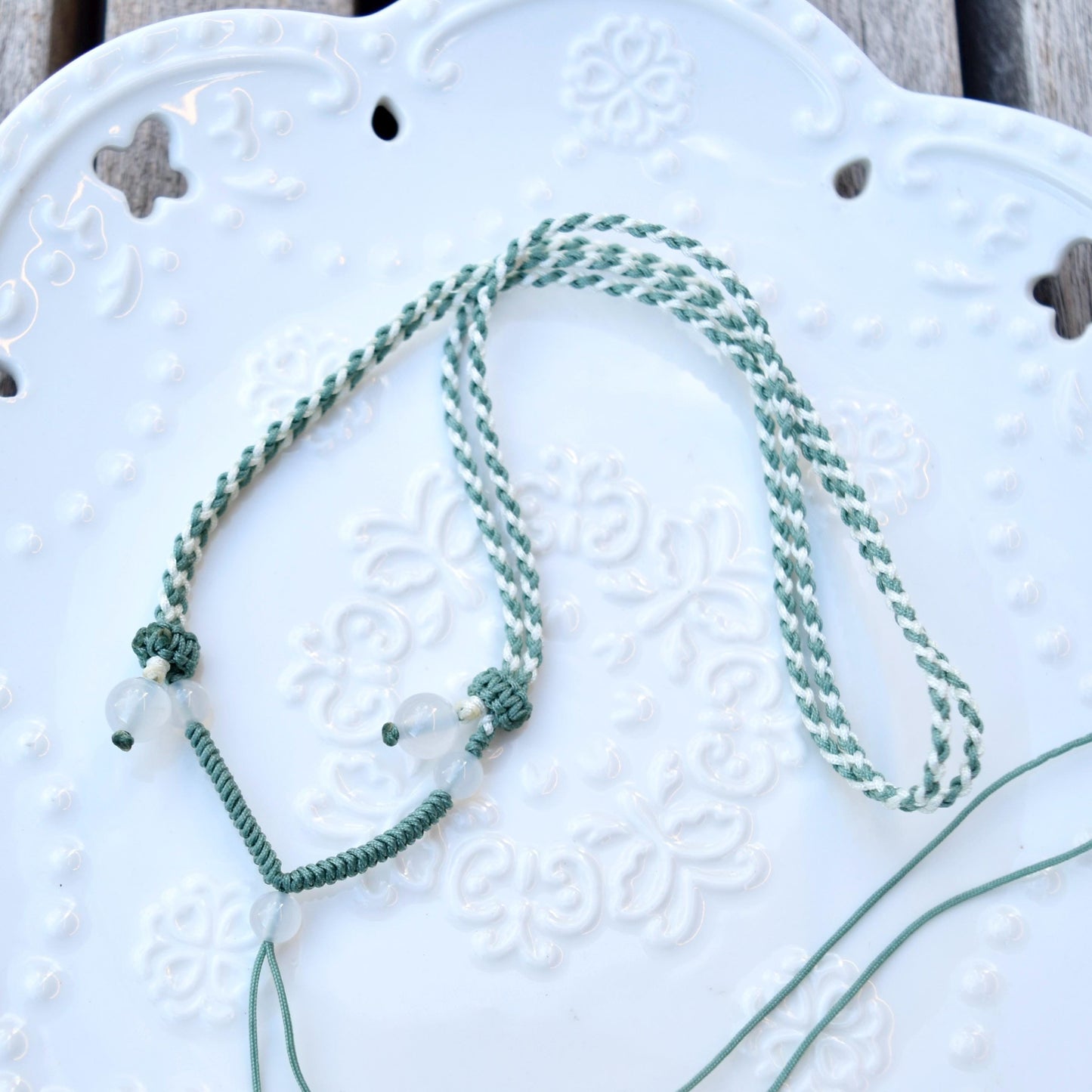 Two Tone Braided Rope Necklace - Colorful Lucky Cords