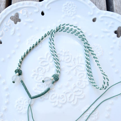 Two Tone Braided Rope Necklace - Colorful Lucky Cords