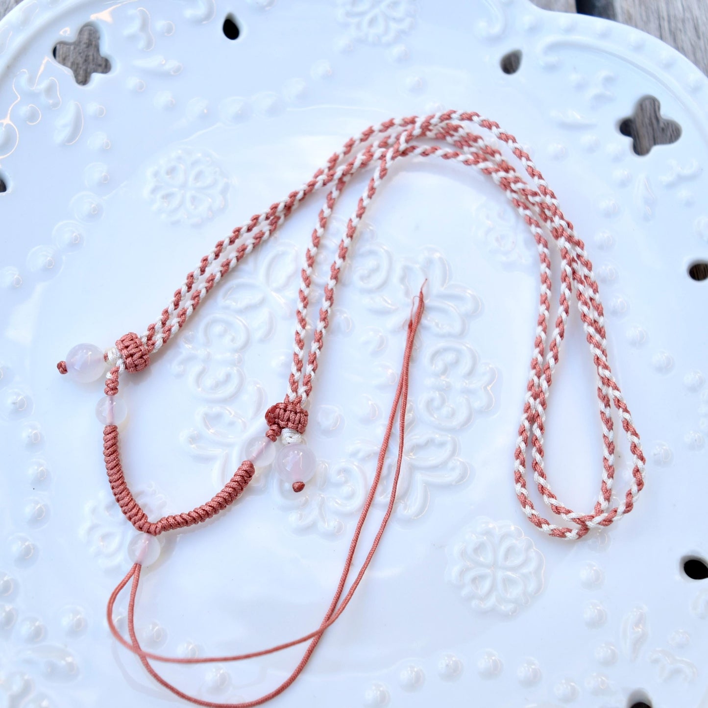 Two Tone Braided Rope Necklace - Colorful Lucky Cords