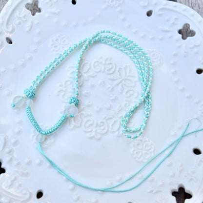 Two Tone Braided Rope Necklace - Colorful Lucky Cords