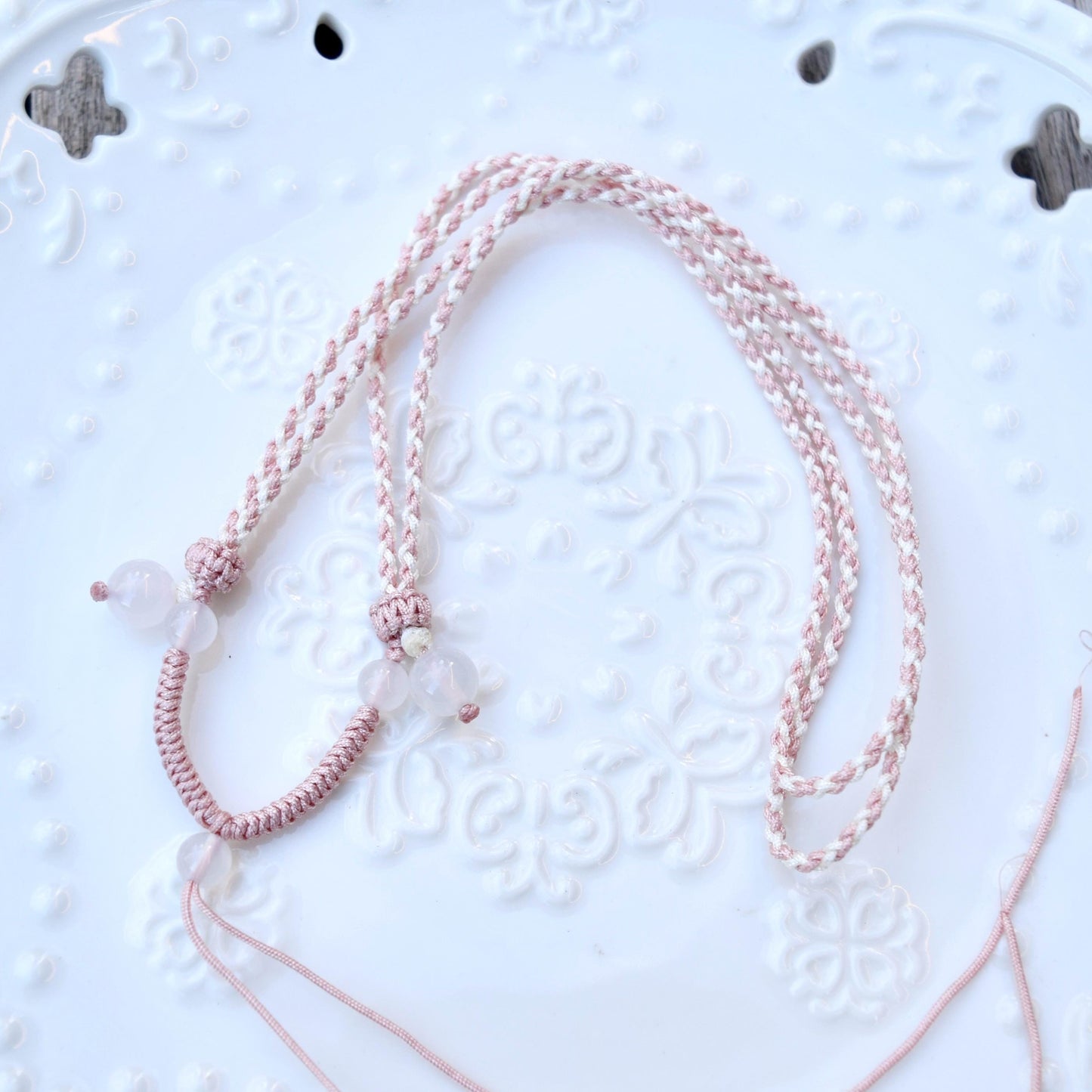 Two Tone Braided Rope Necklace - Colorful Lucky Cords