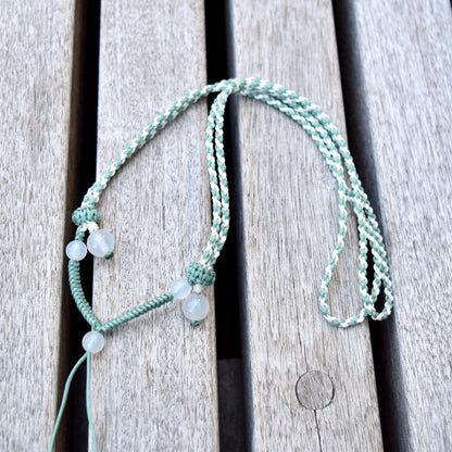 Two Tone Braided Rope Necklace - Colorful Lucky Cords