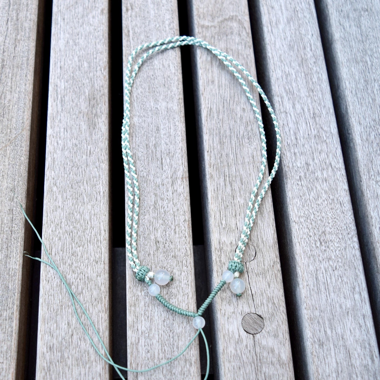 Two Tone Braided Rope Necklace - Colorful Lucky Cords