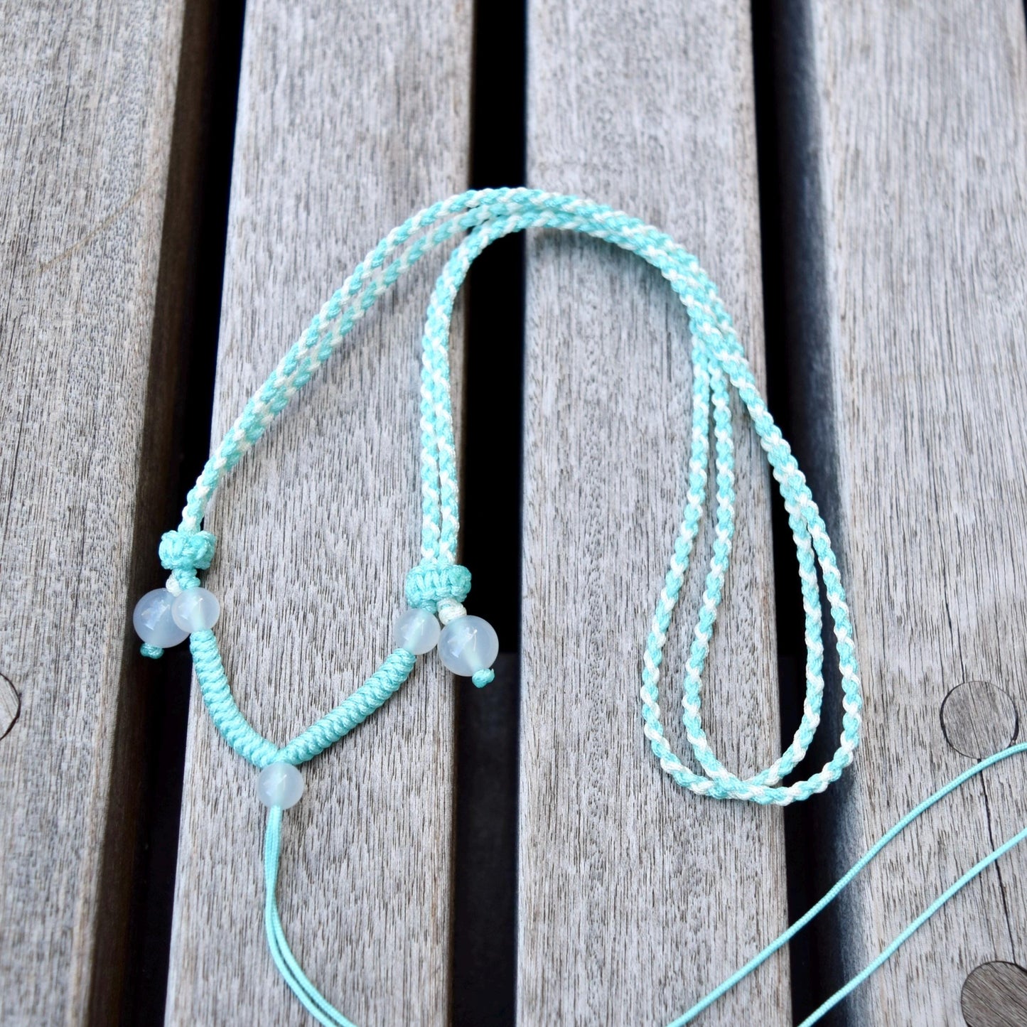 Two Tone Braided Rope Necklace - Colorful Lucky Cords