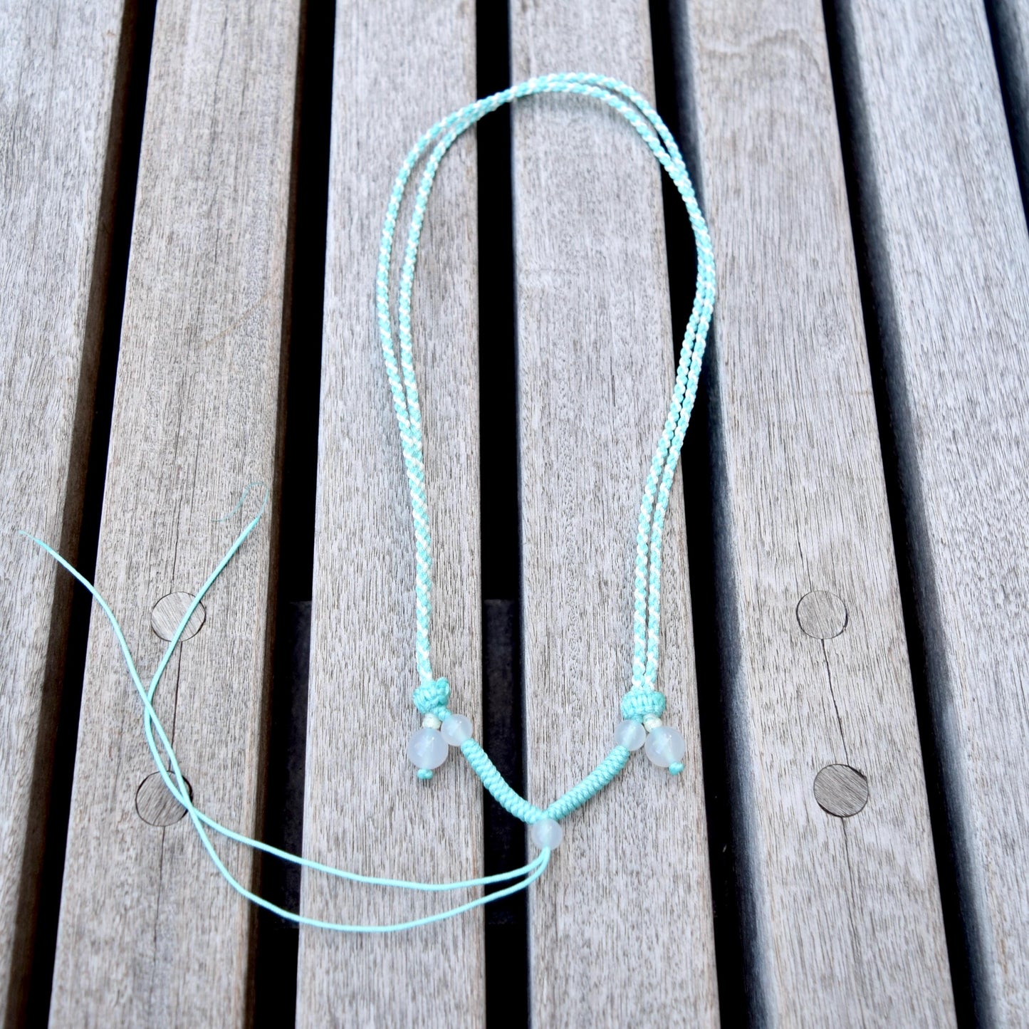 Two Tone Braided Rope Necklace - Colorful Lucky Cords