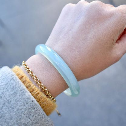 58.6mm Agate Bangle - Blue