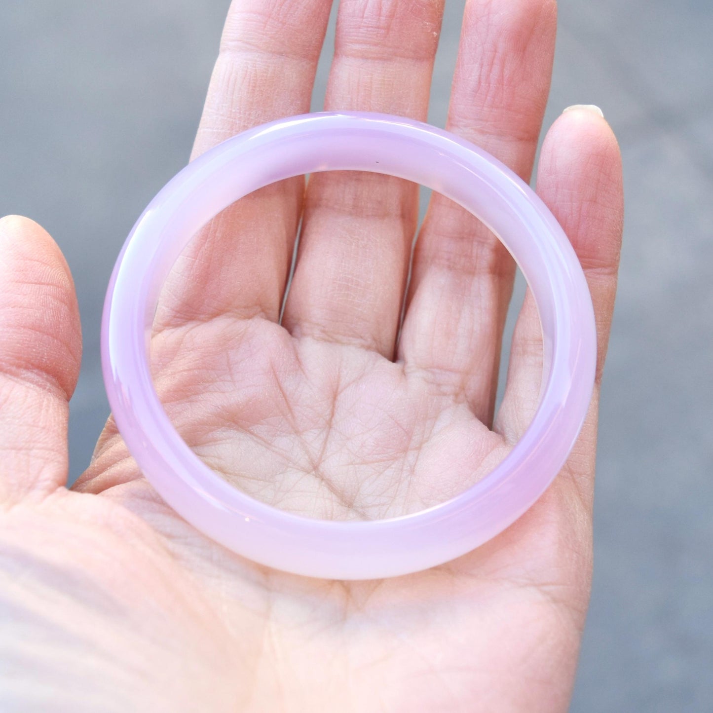 55.9 mm Agate Bangle - Pink