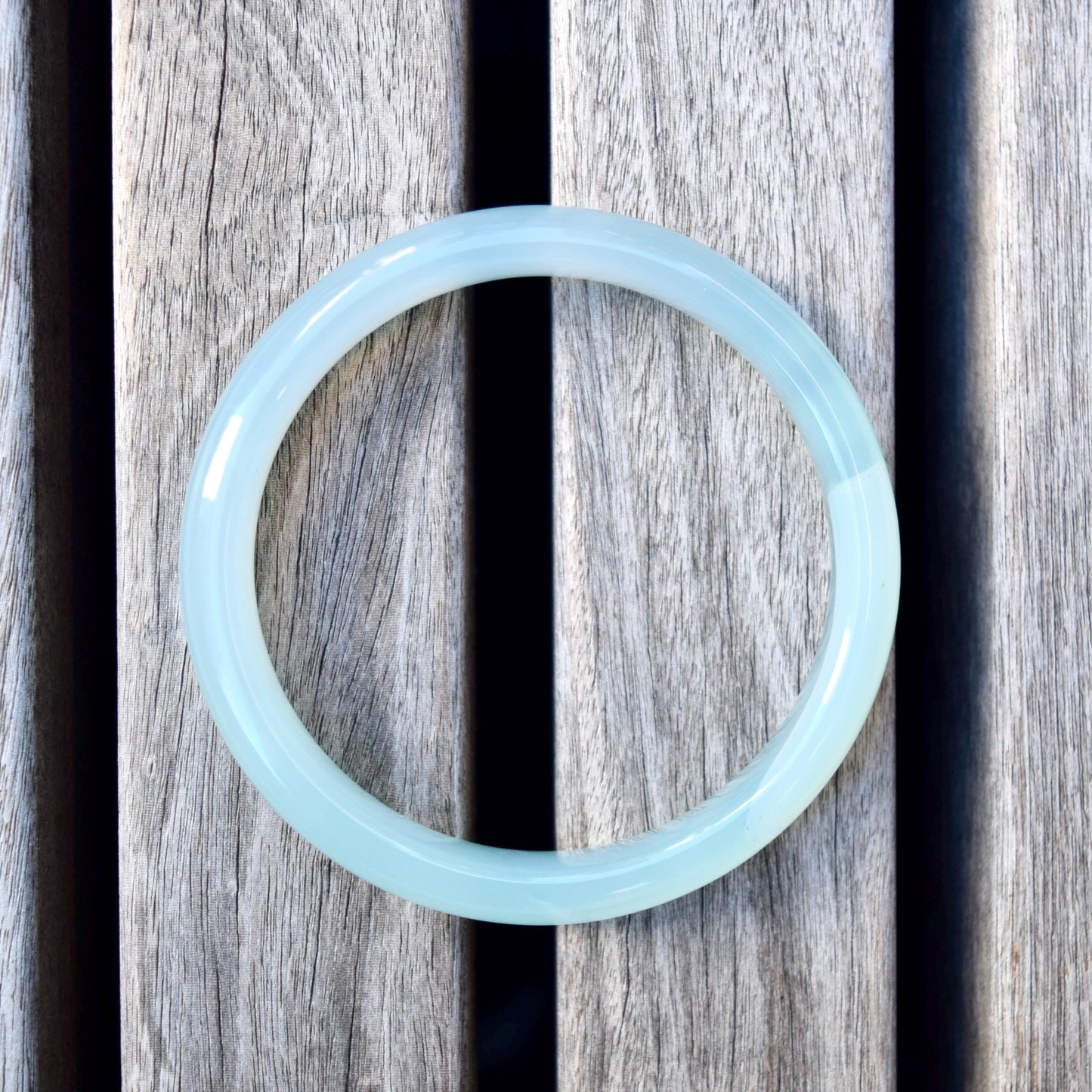 58.6mm Agate Bangle - Blue